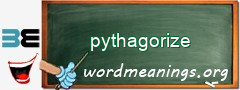 WordMeaning blackboard for pythagorize